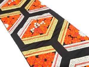 アンティーク　亀甲に桐・菊模様織り出し袋帯（着用可）